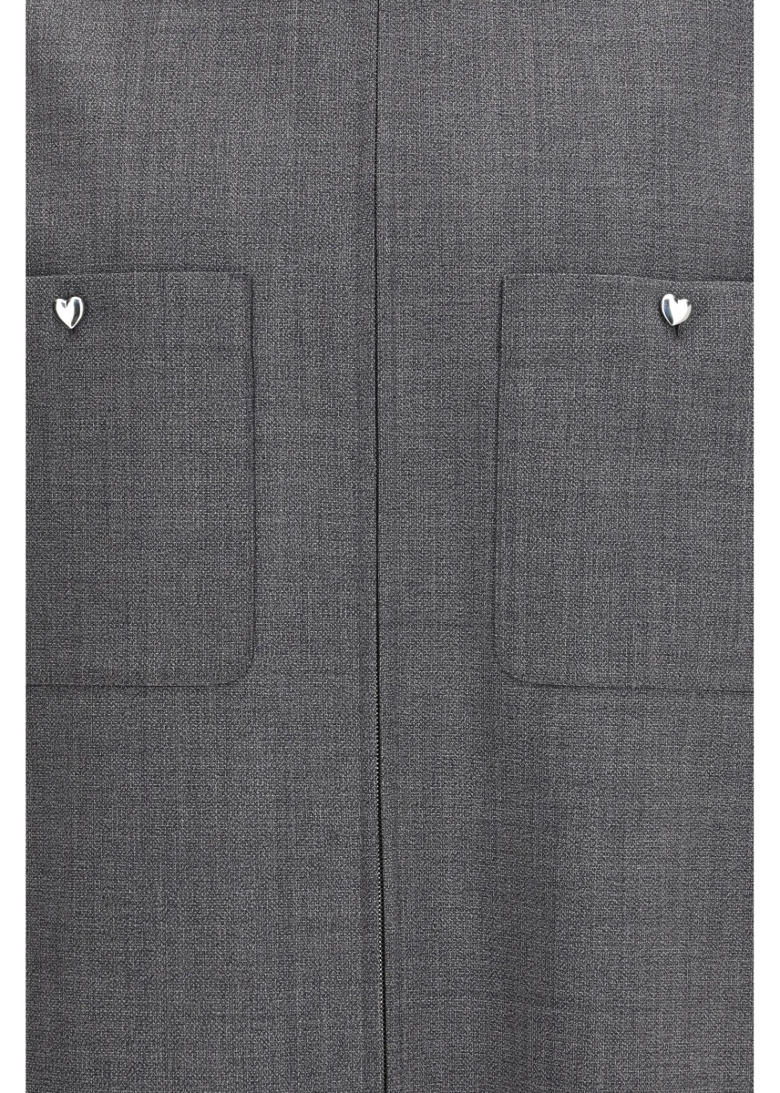 Jacheta Mouliné wool shirt Jacket - Img 3