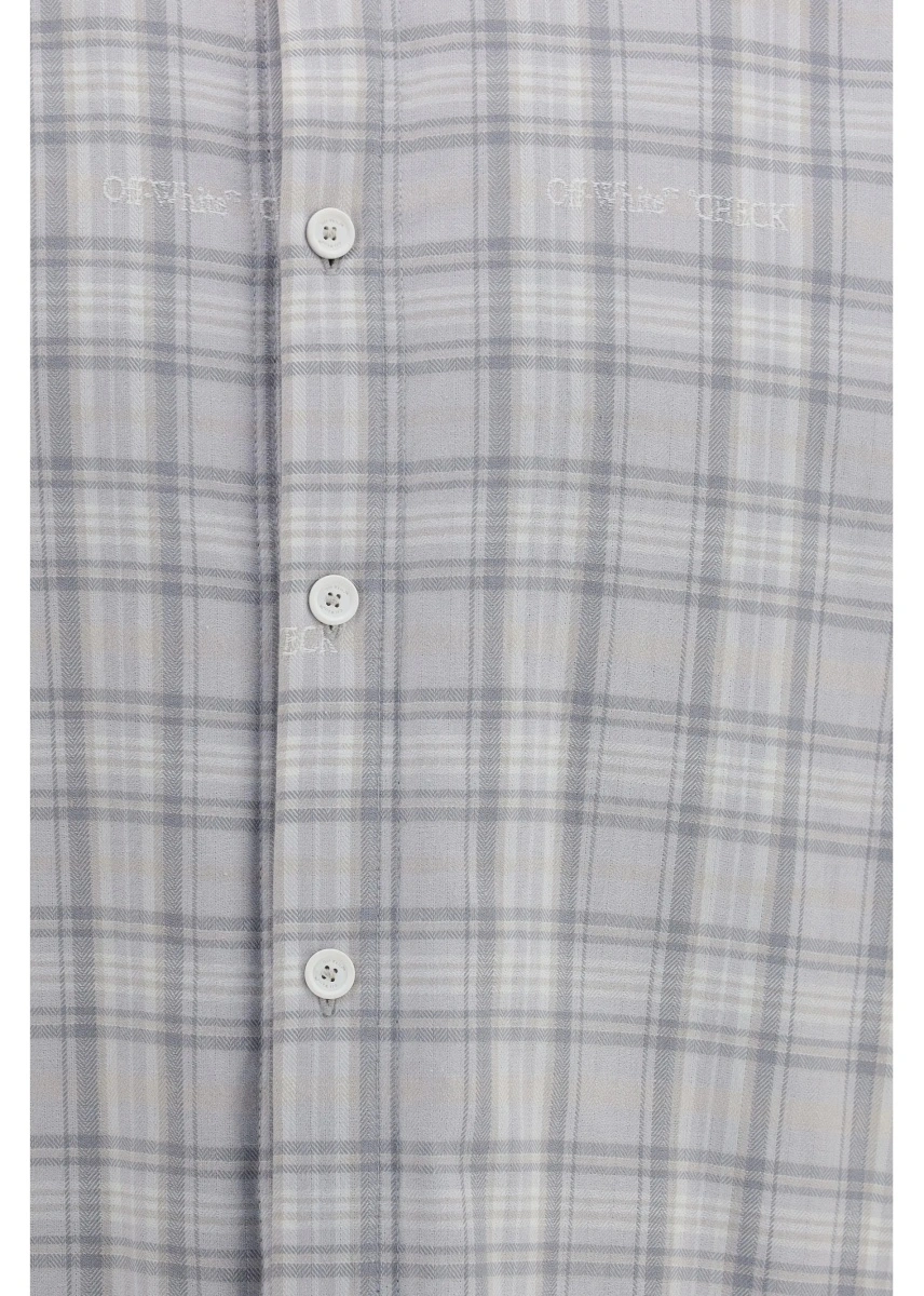 Jacheta Off-White gri din flanela - Img 3