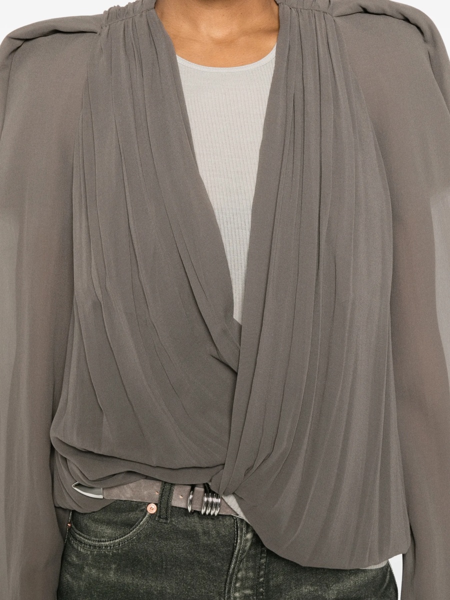 Jacheta Rick Owens gri din matase - Img 5