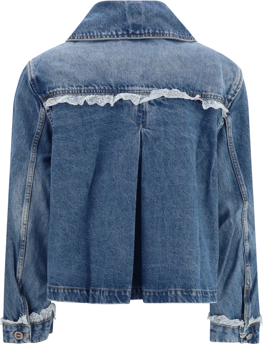 Jacheta Rigid denim Jacket with lace details - Img 2