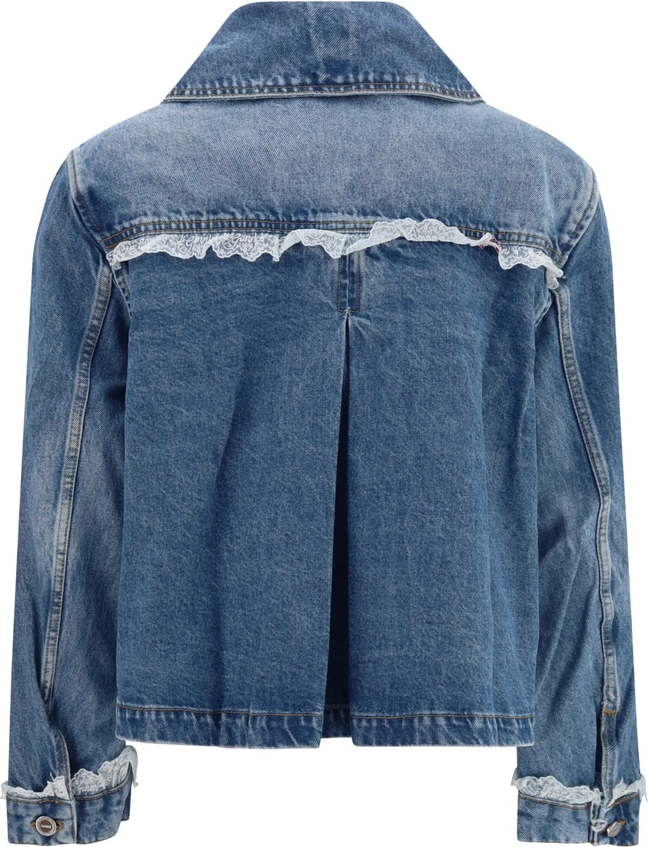 Jacheta Rigid denim Jacket with lace details - Img 2