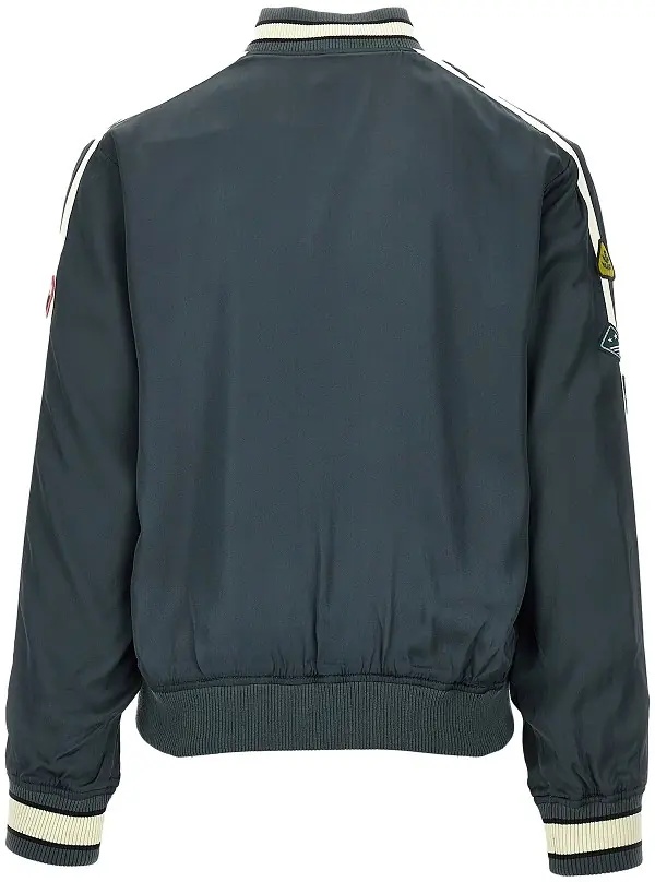 Jacheta Satin track jacket with patches - Img 3