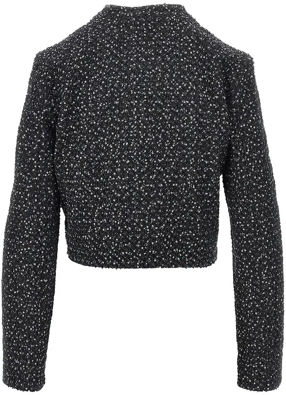 Jacheta Sequinned denim short jacket - Img 3