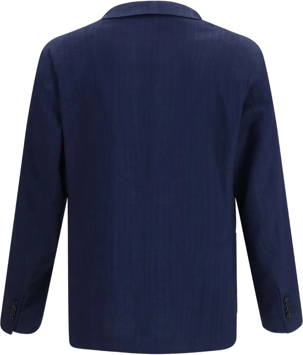 Jacheta Single-breasted Jacket in herringbone fabric - Img 4