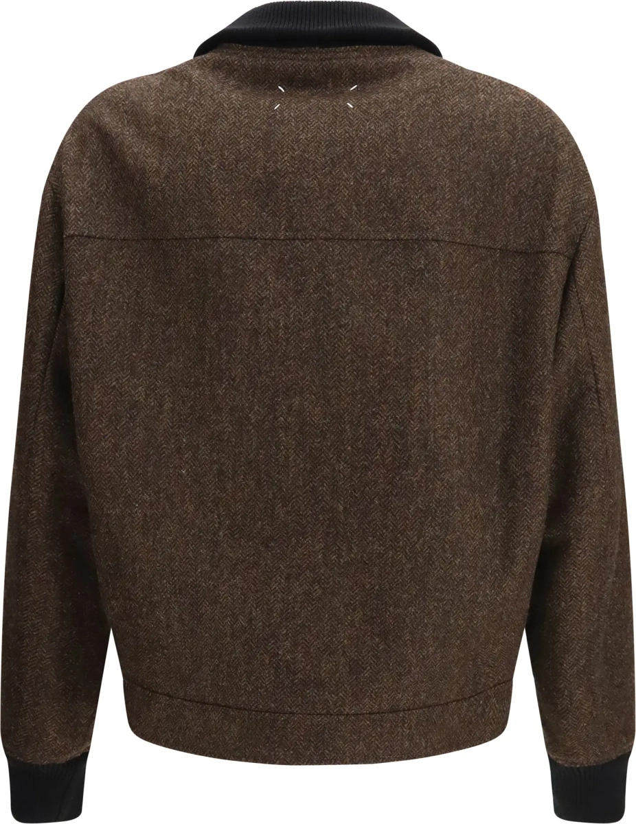 Jacheta Wool zip Jacket with high collar - Img 2