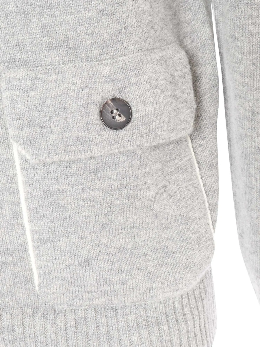 KNITTED JACKET WITH BUTTONS AND POCKETS - Img 3