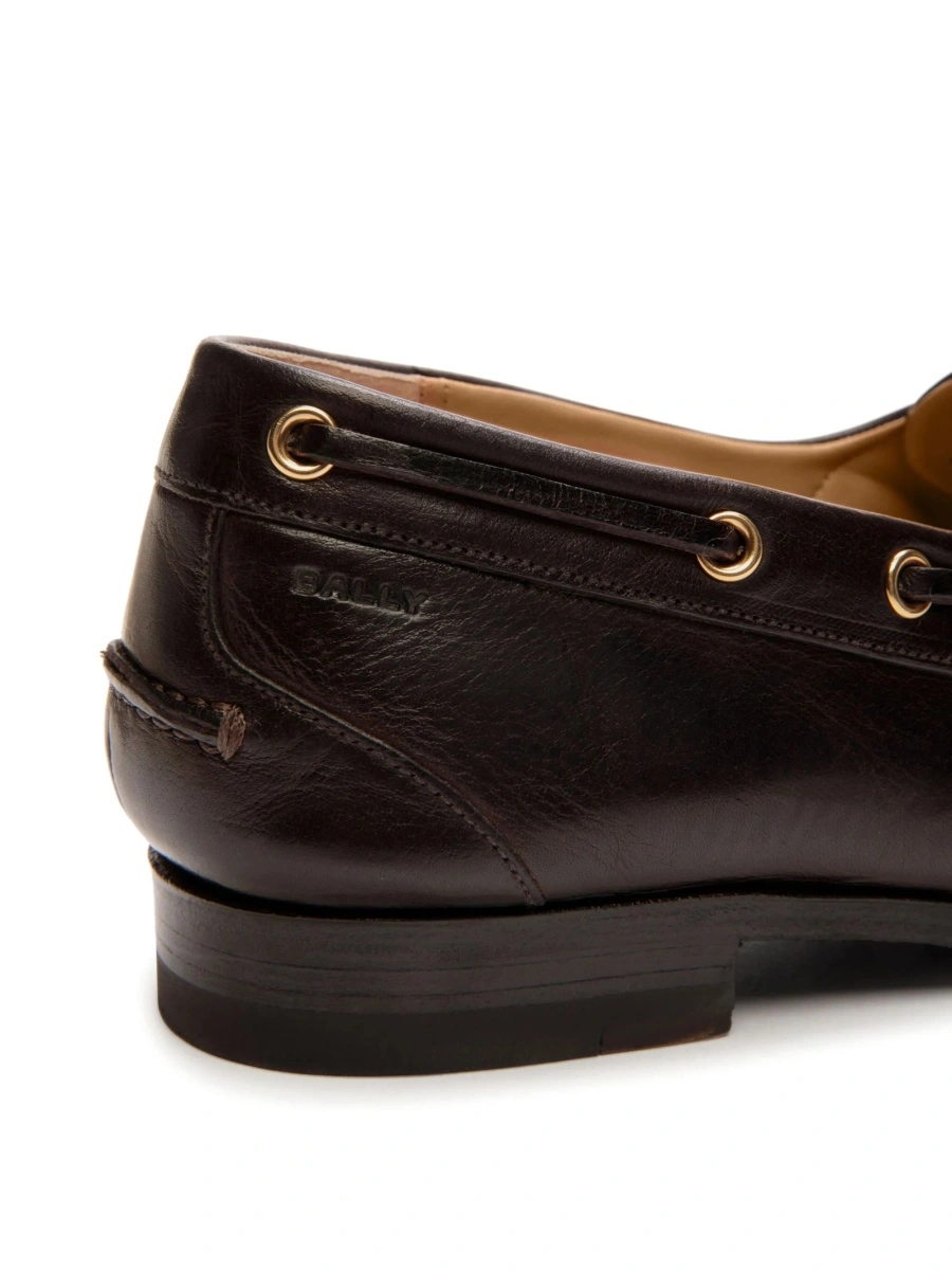 Mocasini Bally maro din piele - Img 4