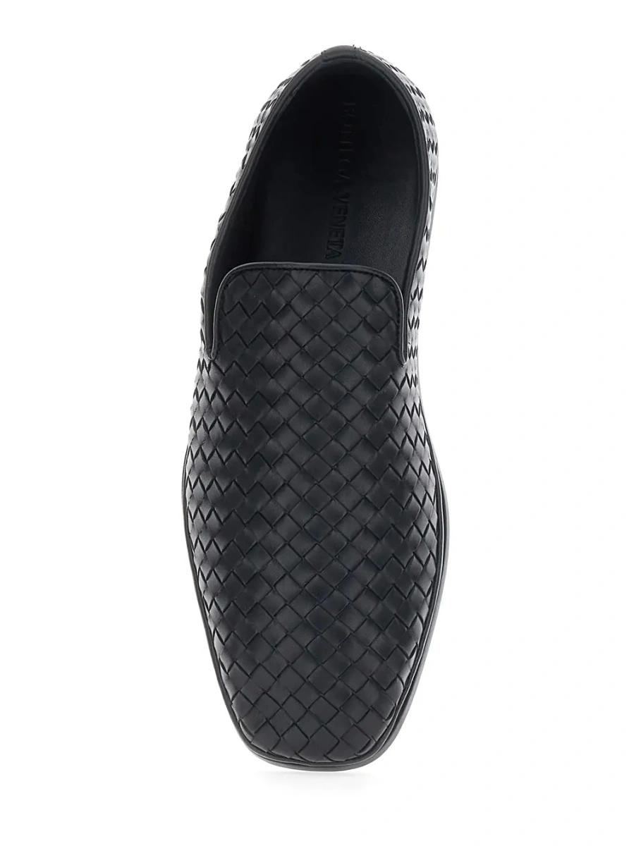 Mocasini Bottega Veneta negri din piele 'Palazzo' - Img 4