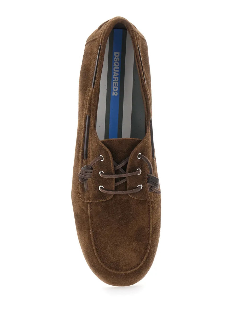 Mocasini Brown Loafers with Almond Toe in Suede for Men - Img 4