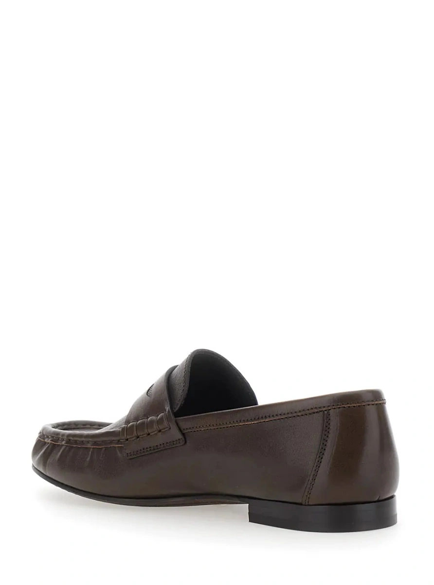 Mocasini Brunello Cucinelli maro din piele - Img 3