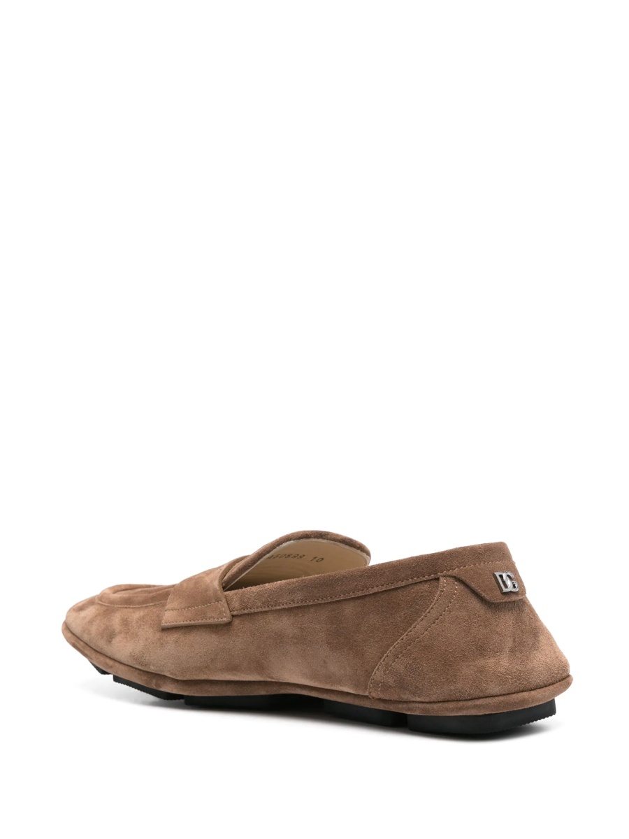 Mocasini Dolce &amp; Gabbana maro din piele intoarsa - Img 3