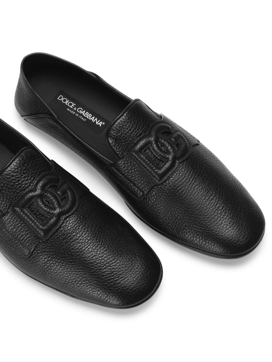 Mocasini Dolce &amp; Gabbana negri din piele - Img 5