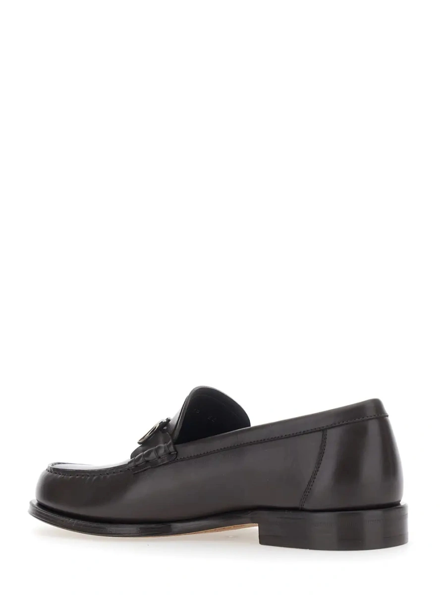 Mocasini Ferragamo maro din piele - Img 3