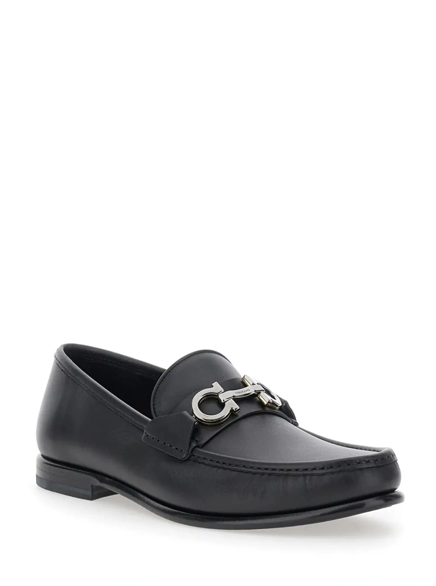 Mocasini Ferragamo negri din piele 'Avril' - Img 2