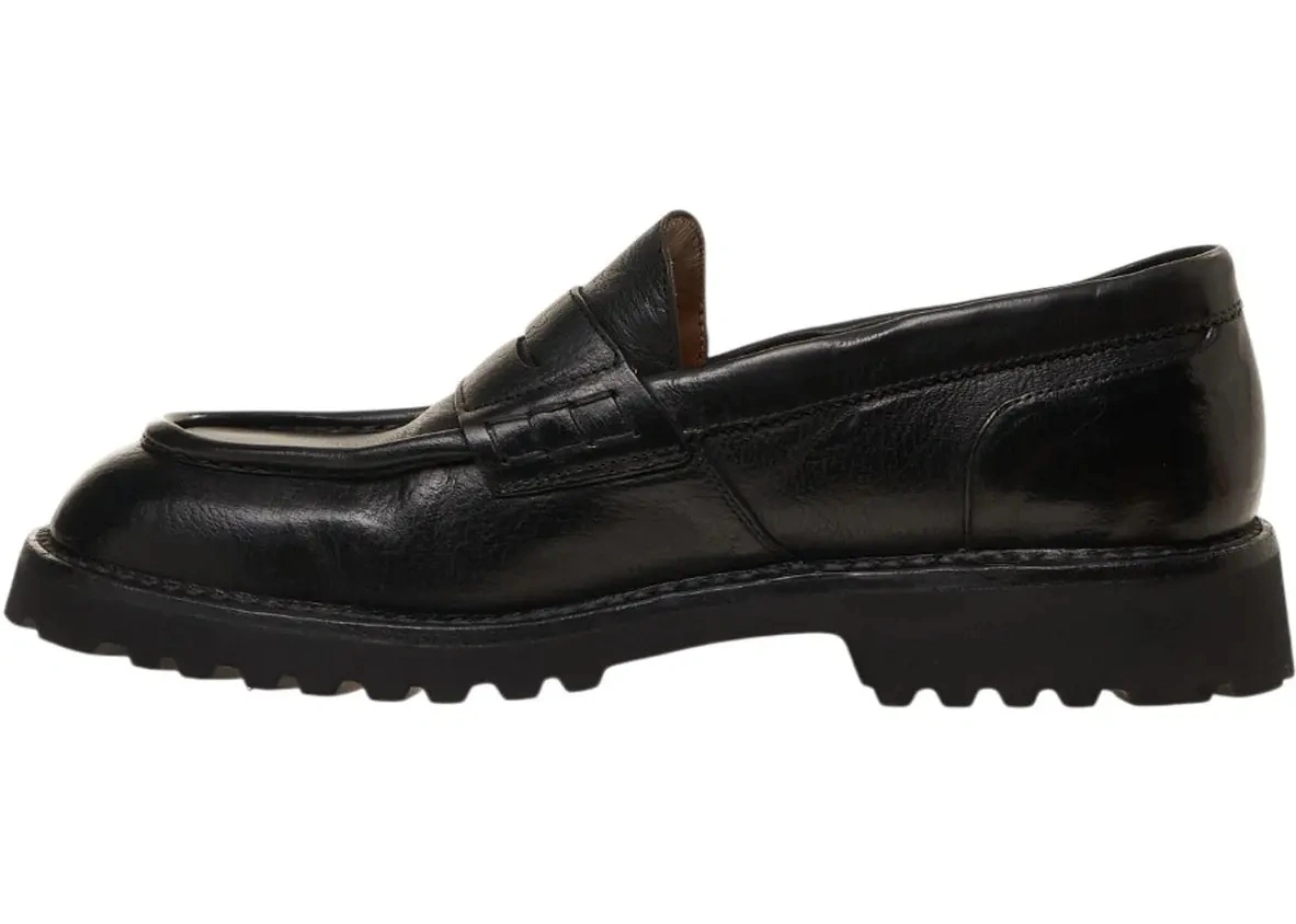 Mocasini GREEN GEORGE negri din piele - Img 3