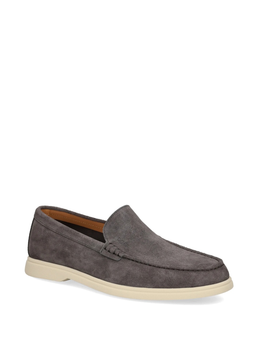 Mocasini Hugo Boss gri din piele intoarsa si piele - Img 2