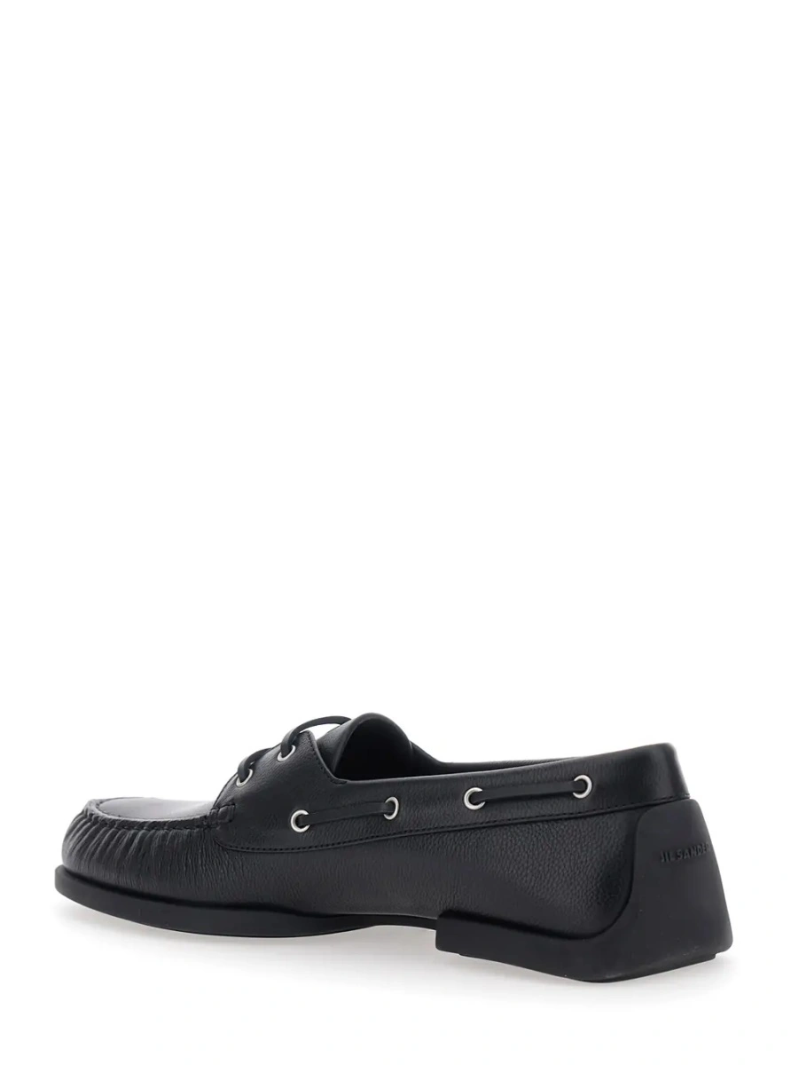 Mocasini Jil Sander negri din piele - Img 3