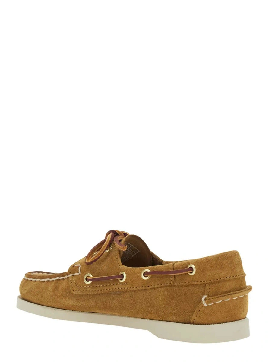 Mocasini 'Portland Artisan' Beige Loafers with bow on the front and contrasting stitching in suede women - Img 3