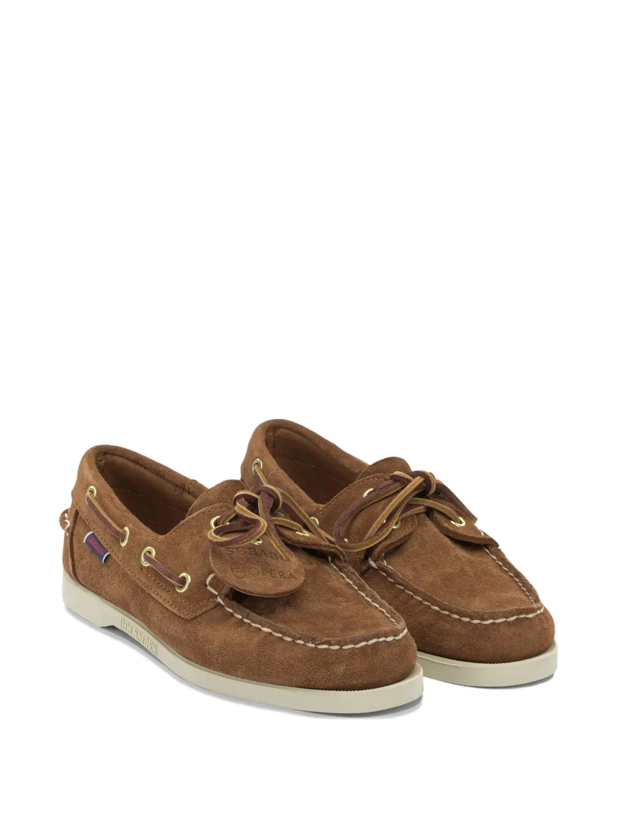 Mocasini 'Portland Artisan' Beige Loafers with bow on the front and contrasting stitching in suede women - Img 5
