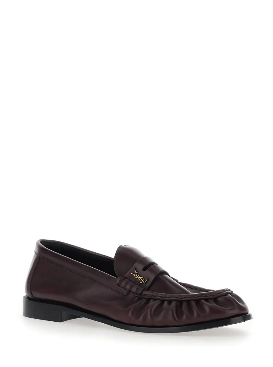 Mocasini Saint Laurent mov din piele - Img 2