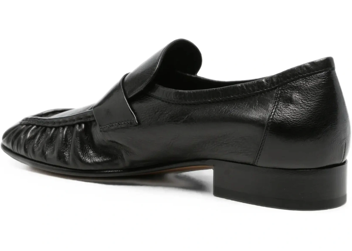 Mocasini THE ROW negri din piele intoarsa - Img 6