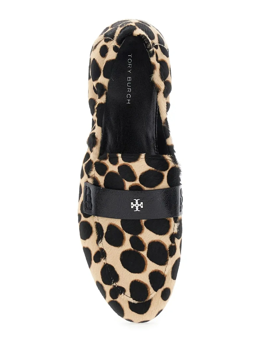 Mocasini Tory Burch bej din piele - Img 4