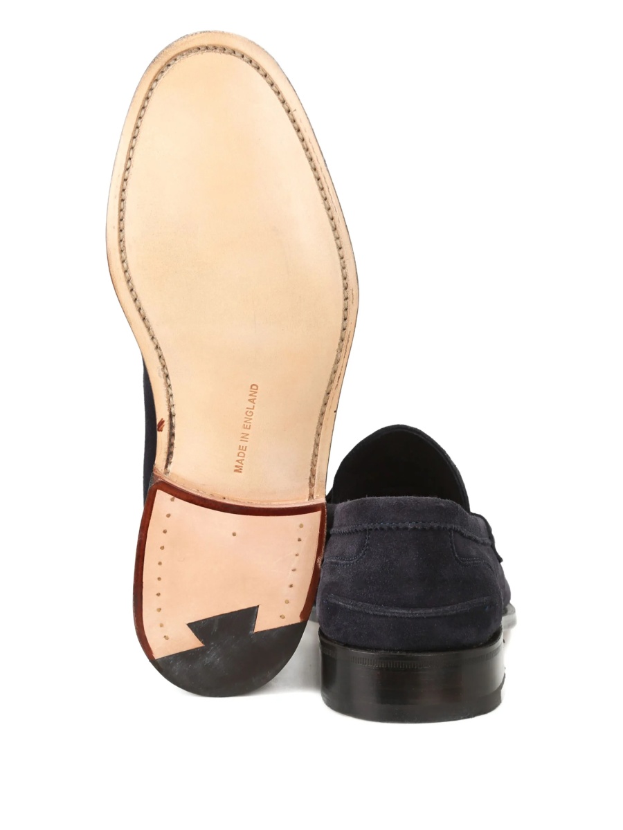 Mocasini TRICKER'S albastri din piele intoarsa - Img 3