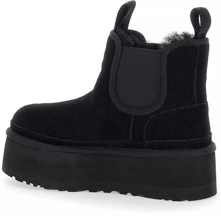 'Neumel' Black Ankle Boots With Platform In Suede Leather* - Img 3