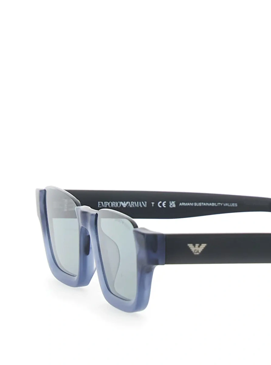 Ochelari Black glasses with thick temples and logo lettering in acetate unisex - Img 3