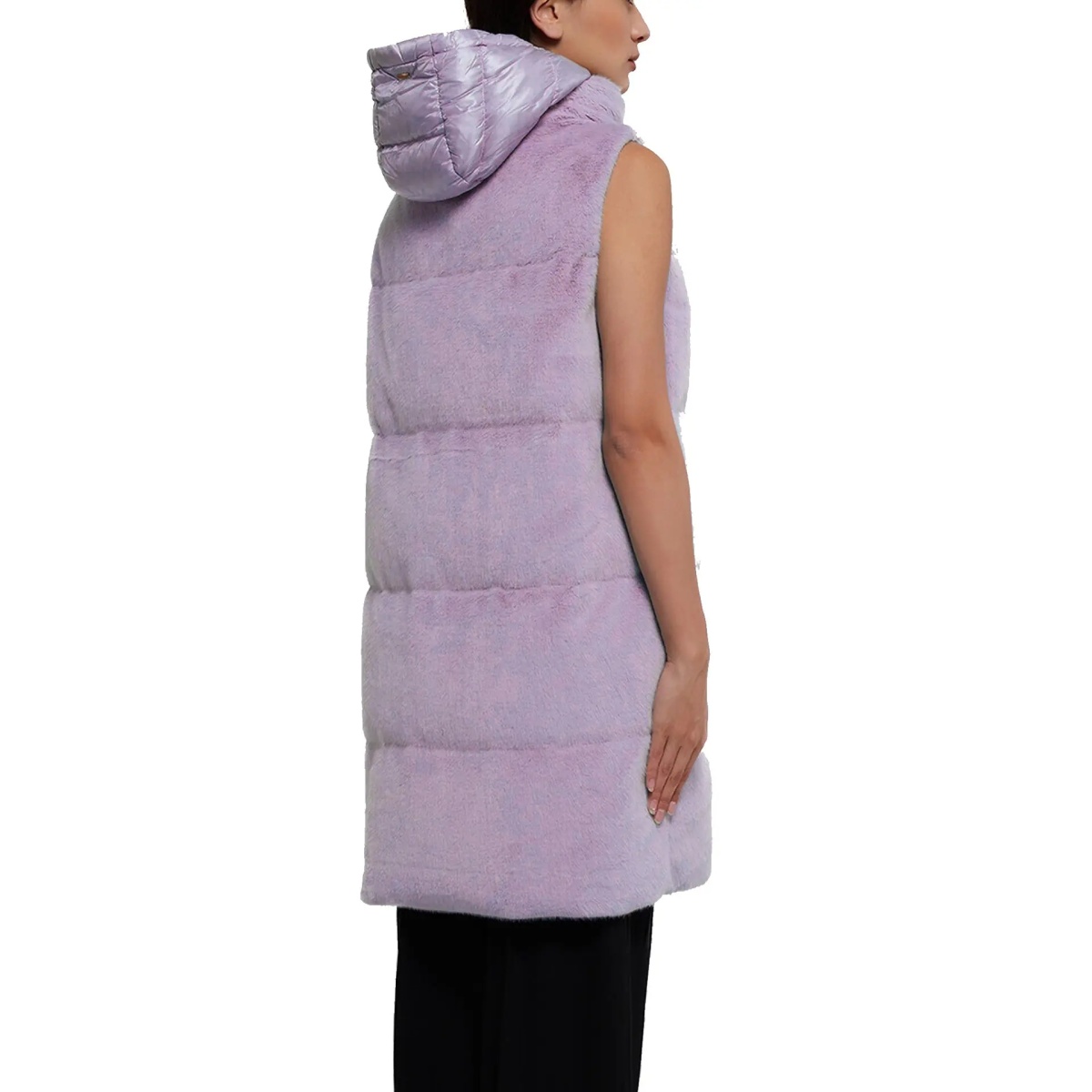 Paltoane HERNO Faux Fur Sleeveles Coat - Img 3