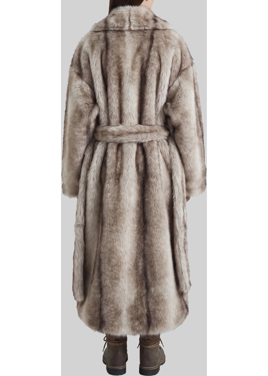 Paltoane Ravello Faux Fur Robe Coat - Img 2