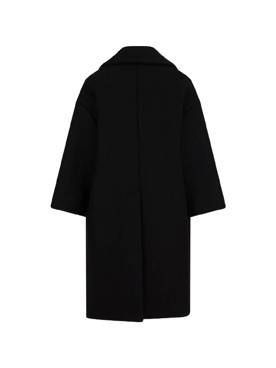 Palton Balmain negru din spandex/elastan si poliamida - Img 2