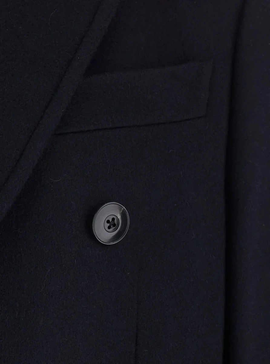 Palton Emporio Armani albastru din lana si casmir - Img 3