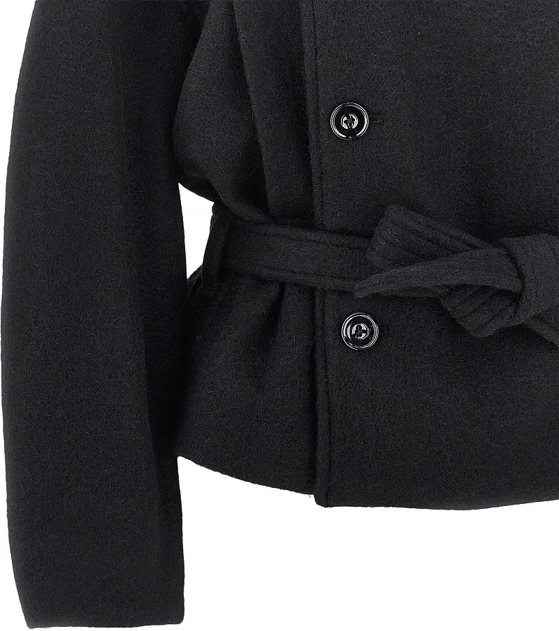 Palton Felt short wrap coat - Img 2