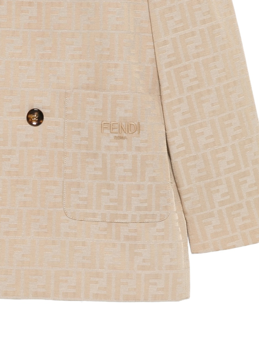 Palton Fendi neutru din polyester si bumbac - Img 3