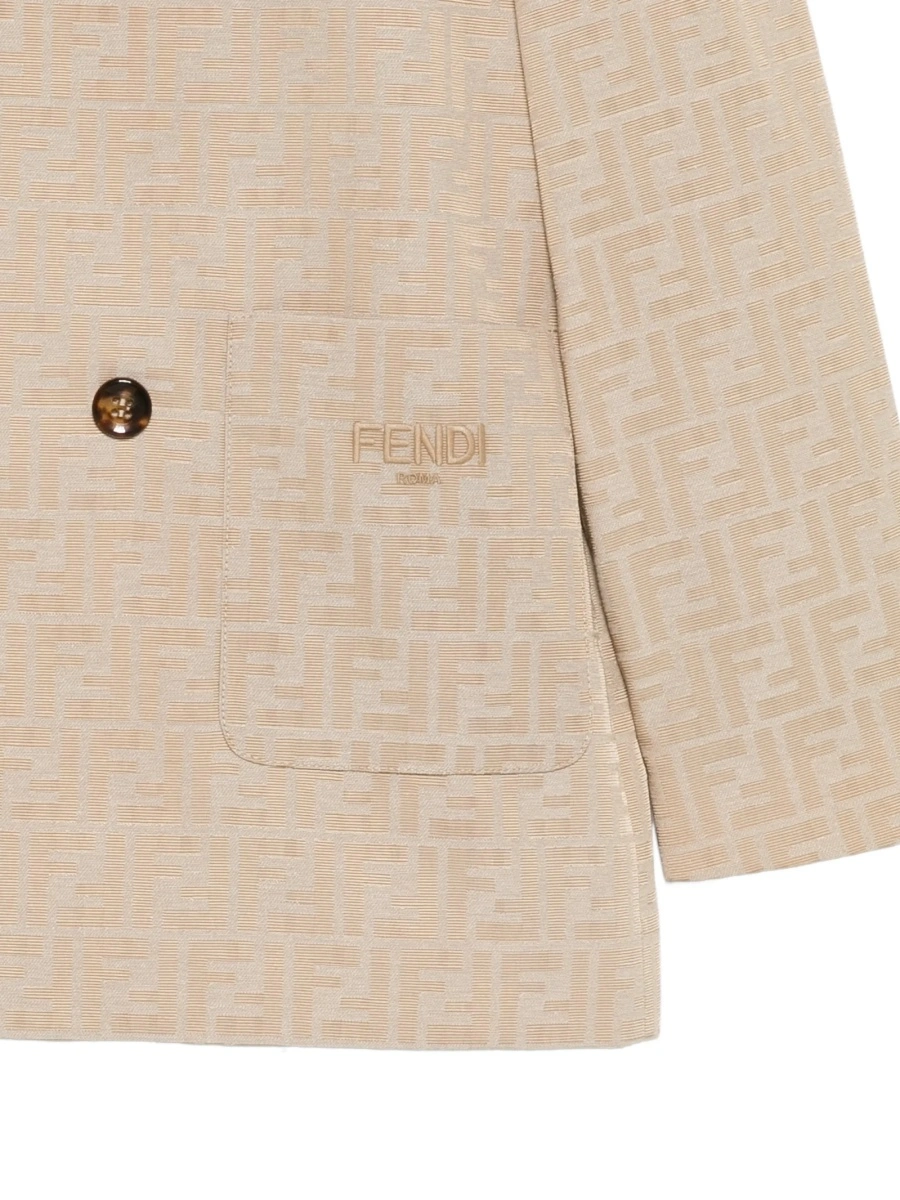 Palton Fendi neutru din polyester si bumbac - Img 3
