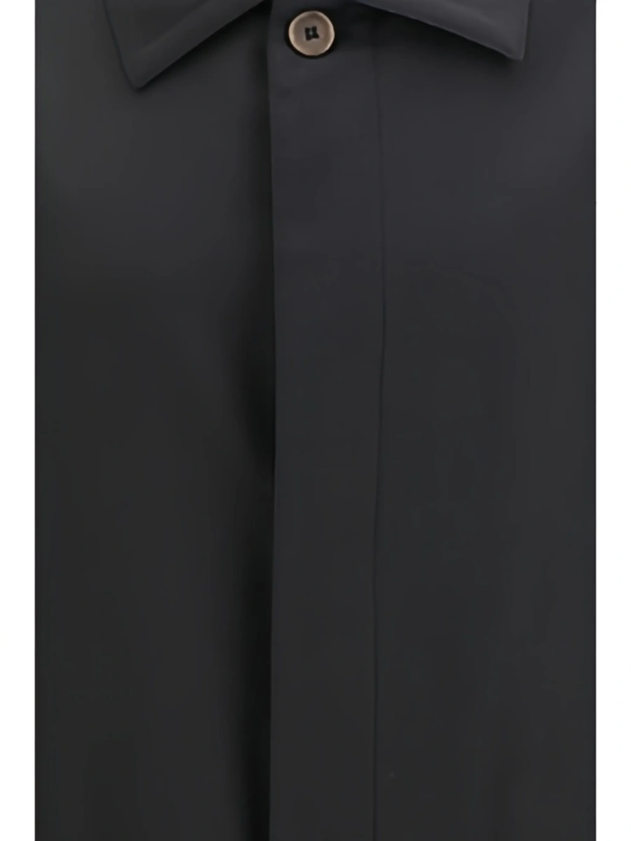 Palton GR10K negru din polyester si lana - Img 4