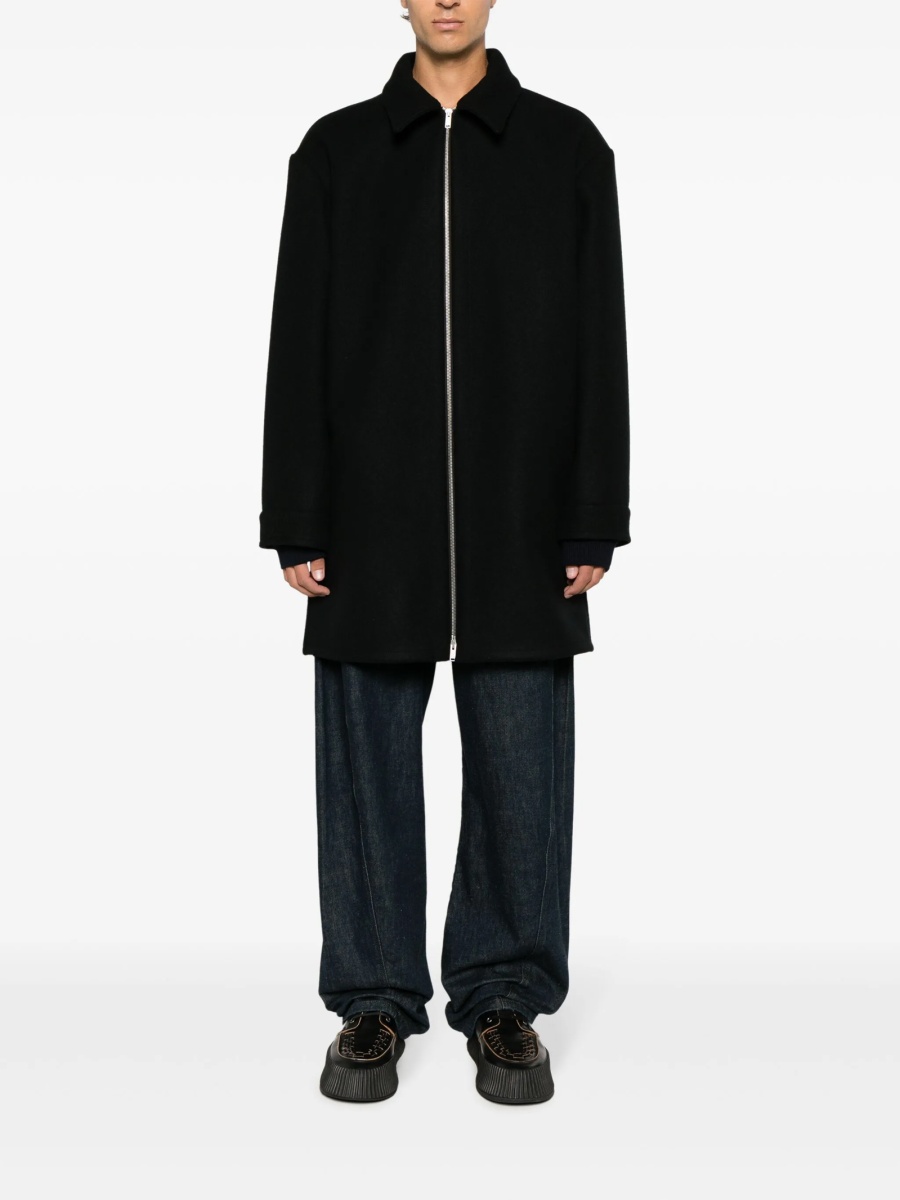 Palton Jil Sander albastru din lana - Img 2