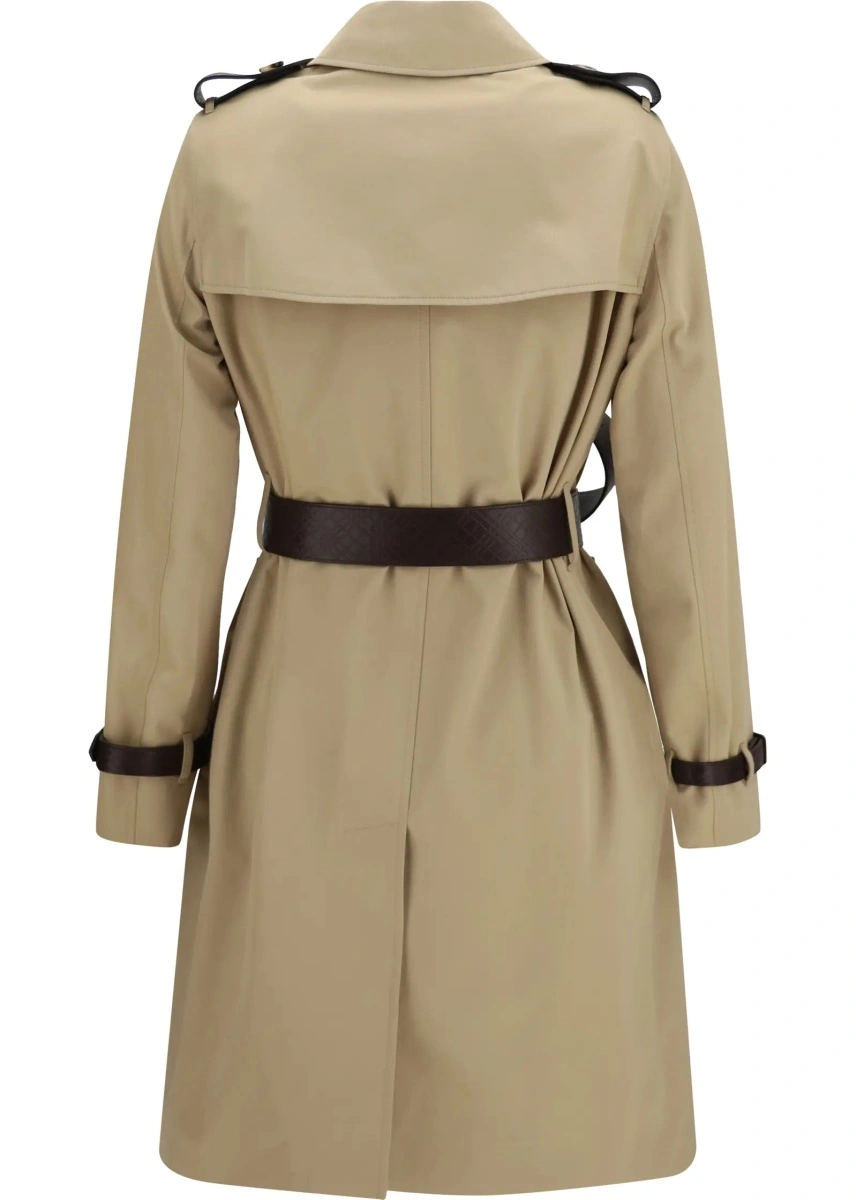 Palton Kensington midi leather Trench - Img 2