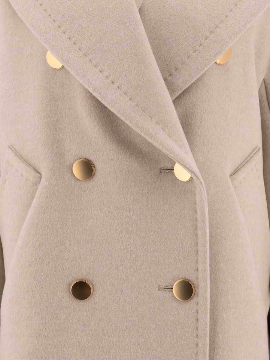 Palton Max Mara neutru din casmir - Img 3