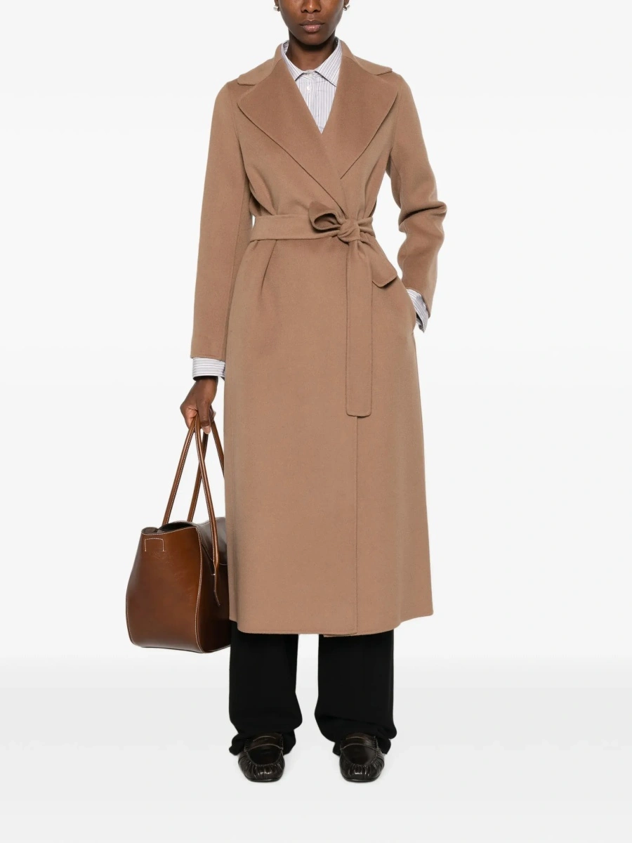 Palton 'S MAXMARA bej din lana 'POLDO' - Img 4