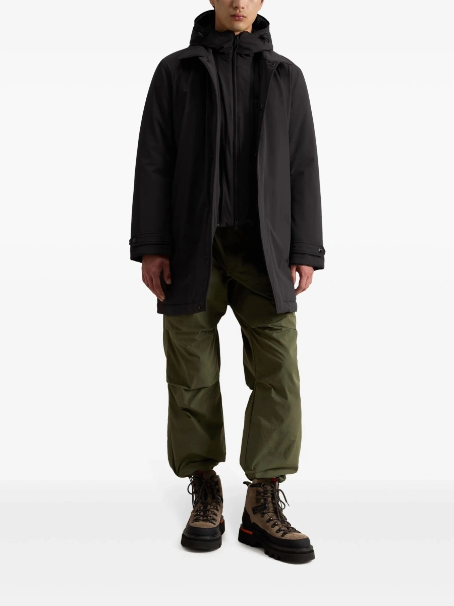 Palton Woolrich negru din elastan si poliamida - Img 2