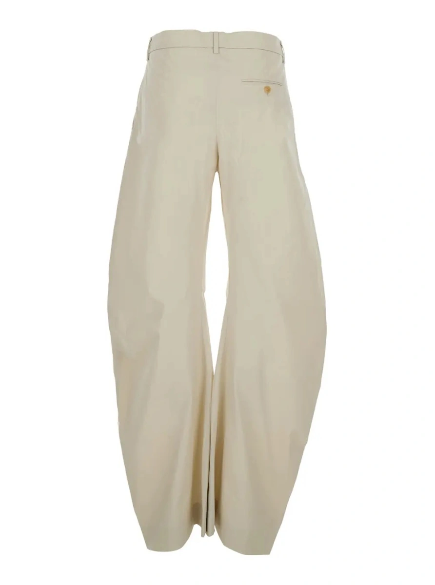 Pantaloni Acne Studios bej din bumbac - Img 2