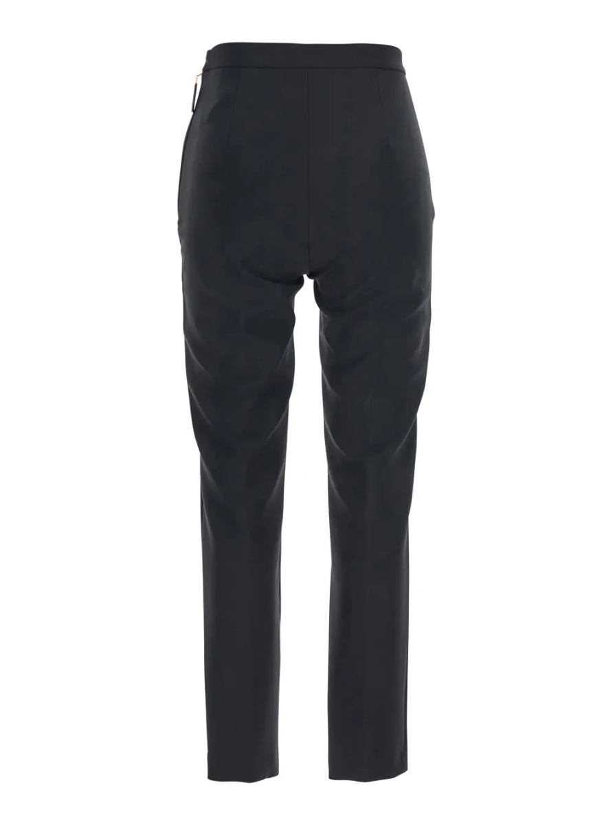 Pantaloni Black Trousers with Flap Pockets in Fabric Woman - Img 2