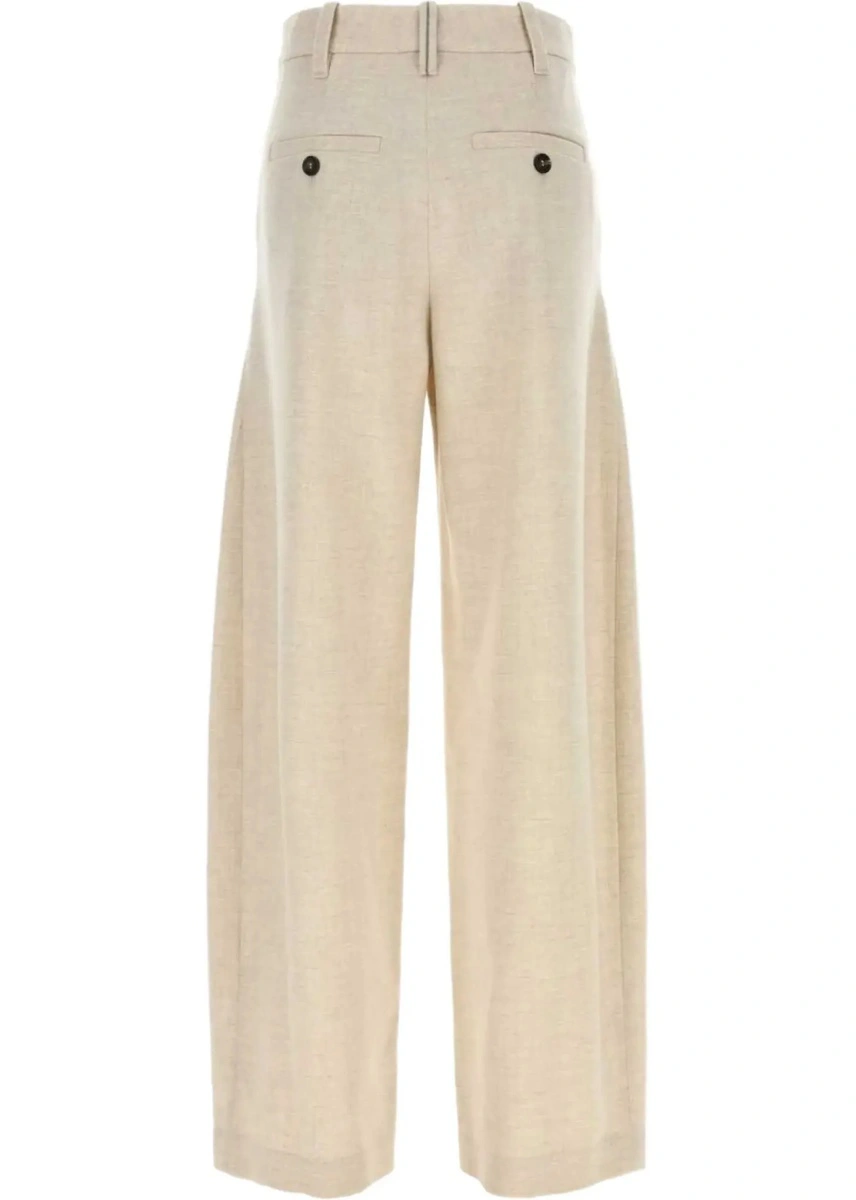 Pantaloni Brunello Cucinelli din lana si casmir - Img 4
