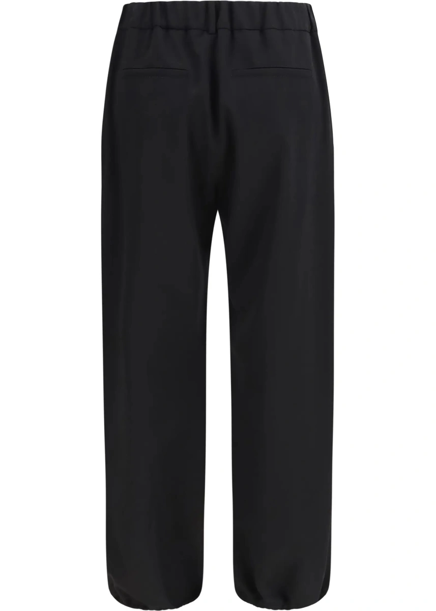 Pantaloni casual Burberry negri din lana - Img 2