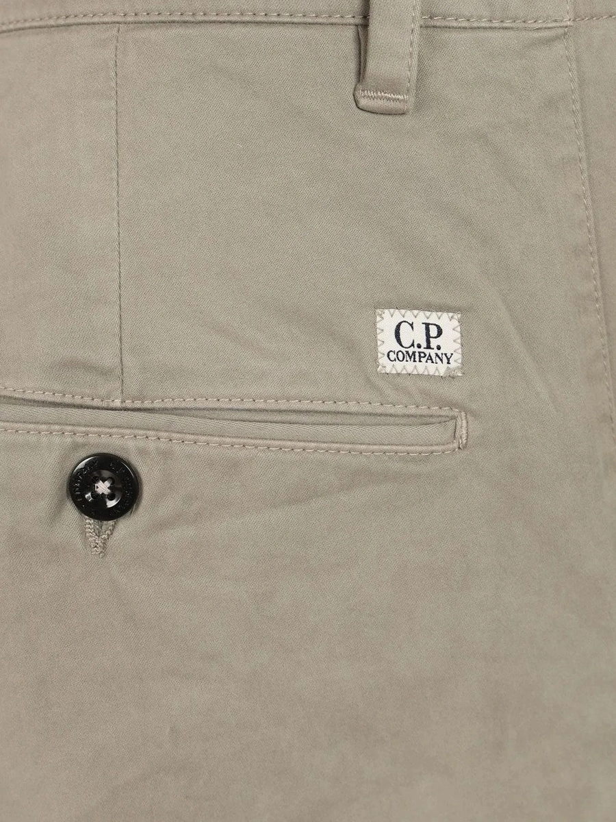 Pantaloni casual C.P. Company multicolor din bumbac si satin - Img 7