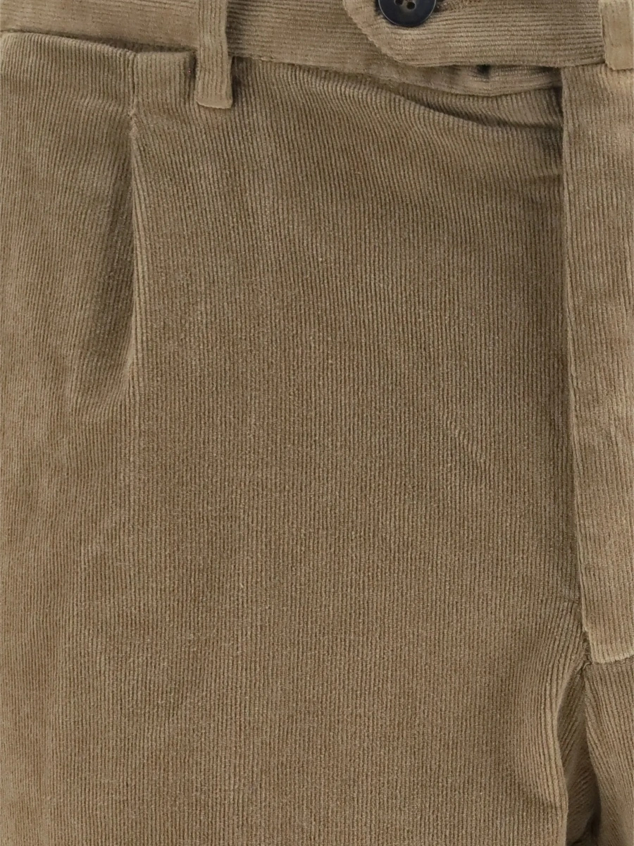 Pantaloni casual GERMANO multicolor din catifea reiata - Img 5