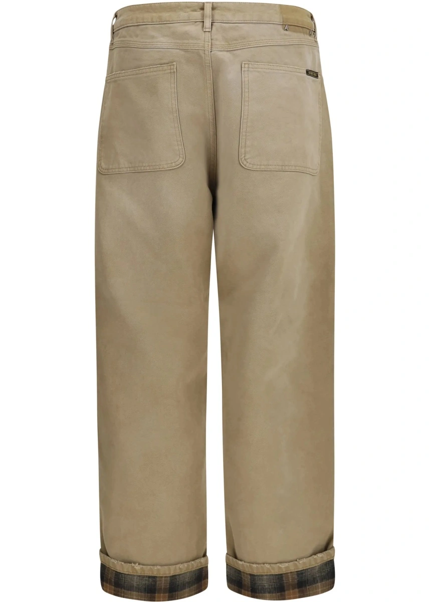 Pantaloni casual Golden Goose multicolor din bumbac - Img 2