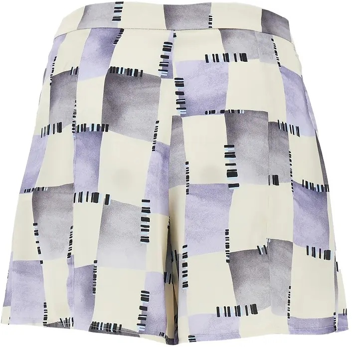 Pantaloni Check print satin skorts - Img 3